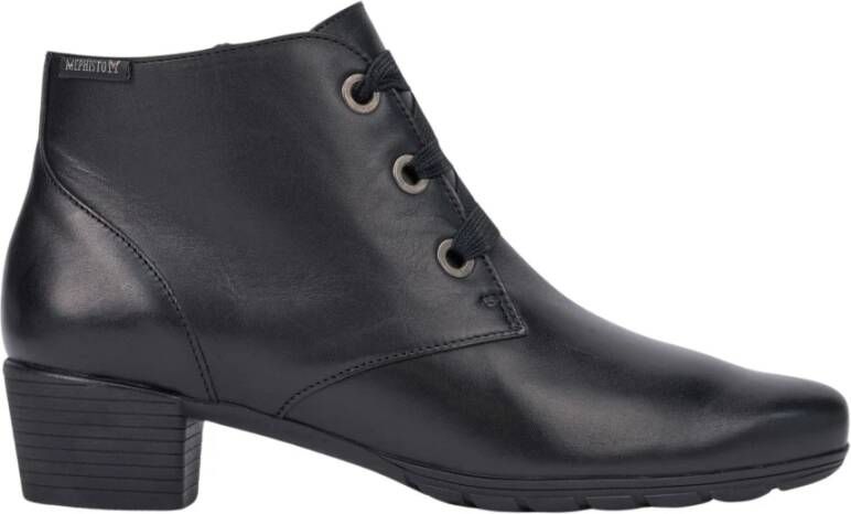 mephisto Zwarte Enkellaars voor Dames Isabella Black Dames