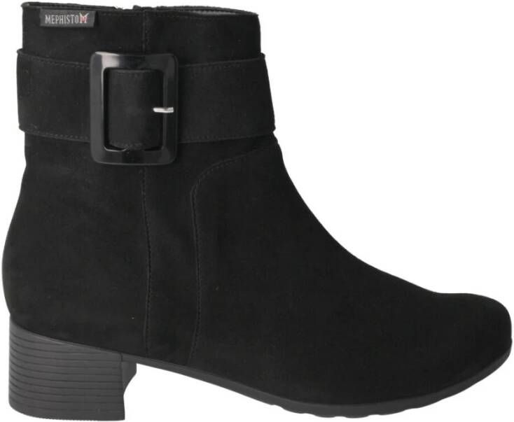 mephisto Zwarte Gianina Enkellaars voor Dames Black Dames