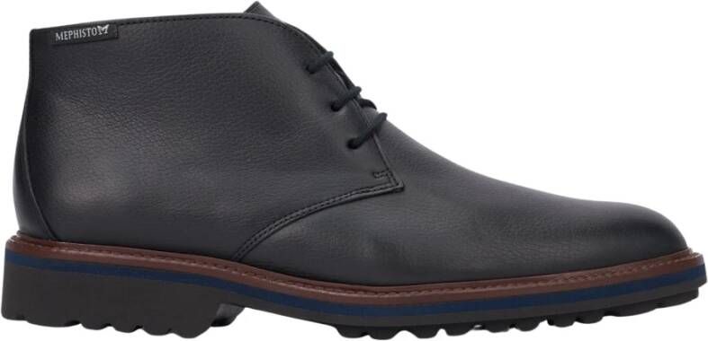 Mephisto Zwarte Leren Enkellaars voor Heren - Foto 3