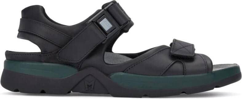 mephisto Zwarte Leren Herensandaal Shark FIT Black Heren