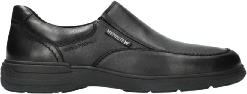 mephisto Zwarte Leren Mocassin voor Heren Black Heren