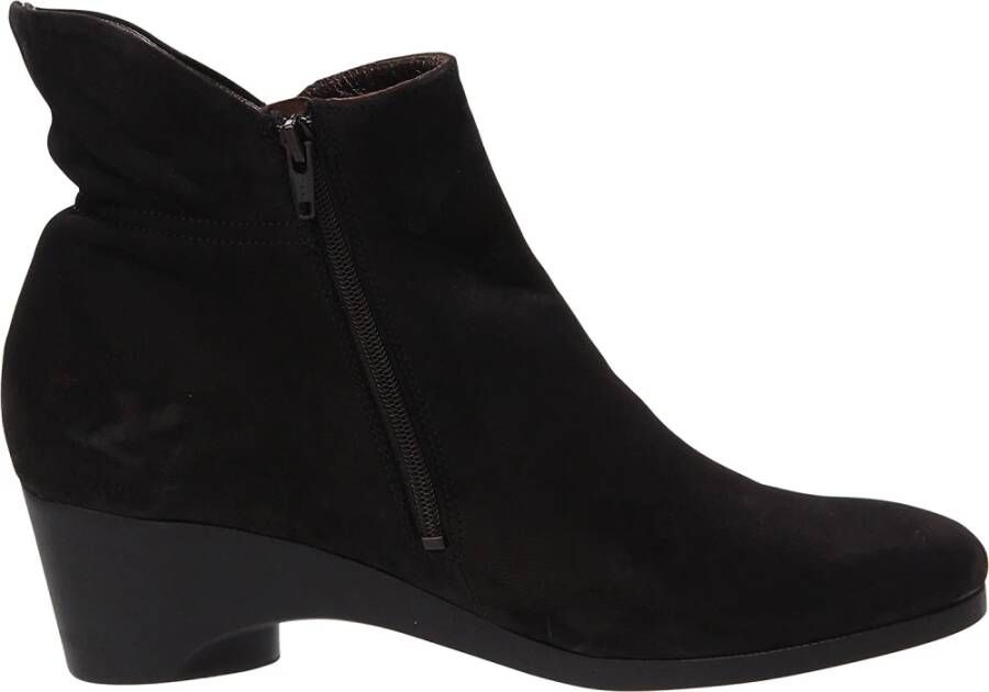 mephisto Zwarte Nubuck Enkellaars voor Dames Black Dames