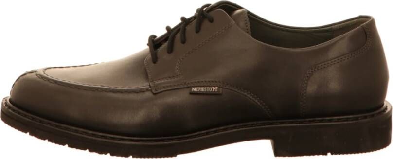 Mephisto Zwarte Veterschoenen Black Heren
