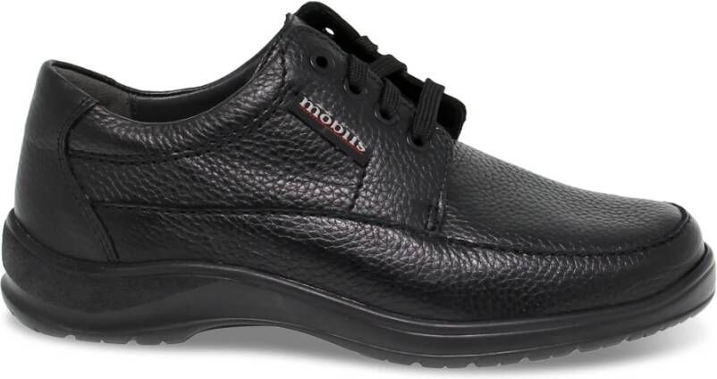 mephisto Zwarte veterschoenen van zacht leer Black Heren