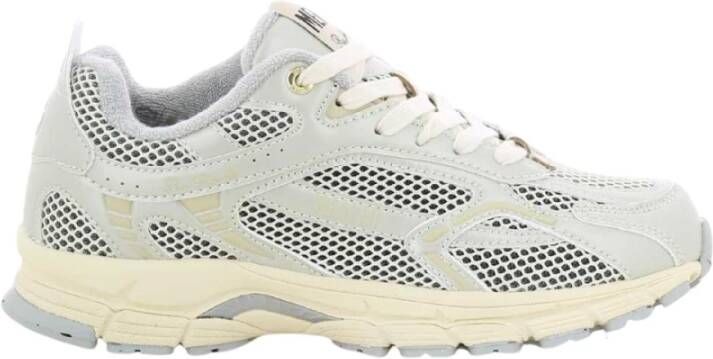 MERCER AMSTERDAM Lage Sneakers Dames The Re-run Champagne Maat: 37 Materiaal: Mesh Kleur: Beige