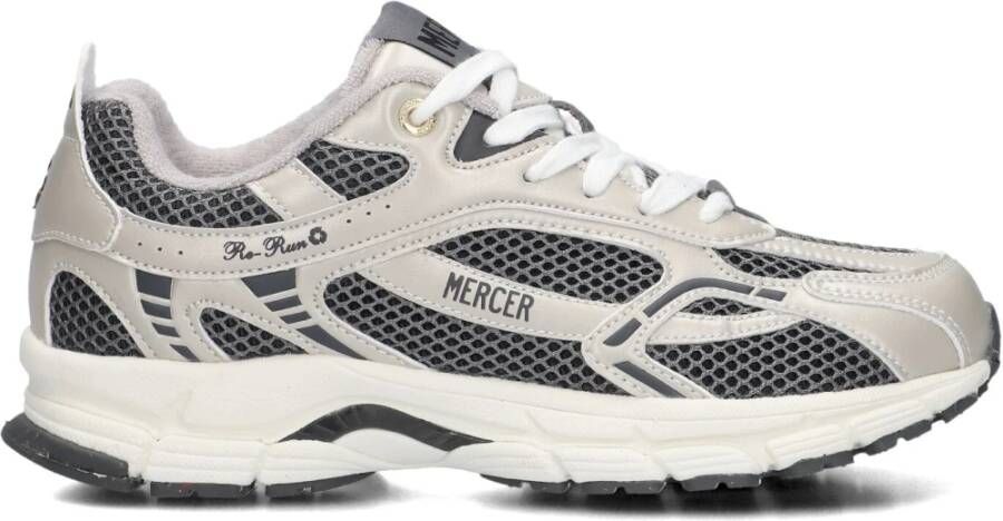 MERCER AMSTERDAM Lage Sneakers Dames The Re-run Champagne Maat: 39 Materiaal: Mesh Kleur: Grijs