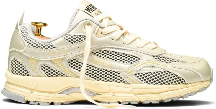 Mercer Amsterdam Mercer The Re-Run Champagne creme Beige Mesh Lage sneakers Dames - Foto 2