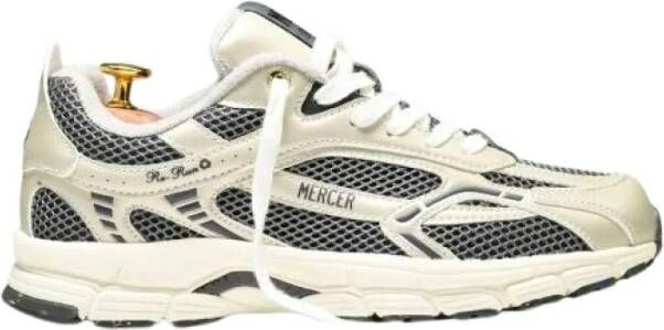 MERCER AMSTERDAM Lage Sneakers Dames The Re-run Champagne Maat: 36 Materiaal: Mesh Kleur: Grijs