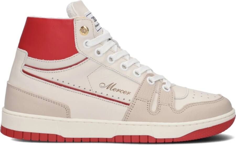 Mercer Amsterdam Hoge Sneakers Brooklyn Stijl White Dames