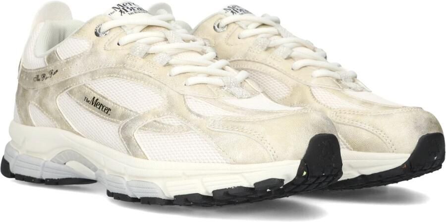 MERCER AMSTERDAM Lage Sneakers Dames The Re-run Metallic Textiel Wit - Foto 2