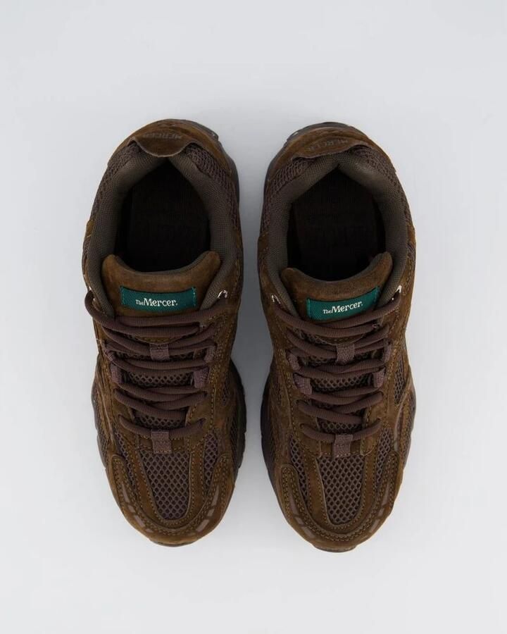 Mercer Amsterdam Monochrome Bruin Re-Run Damessneakers