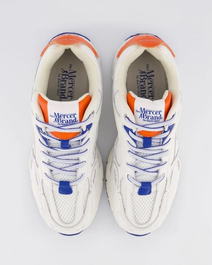 Mercer Amsterdam Stad Re-Run Sneakers Blauw Wit