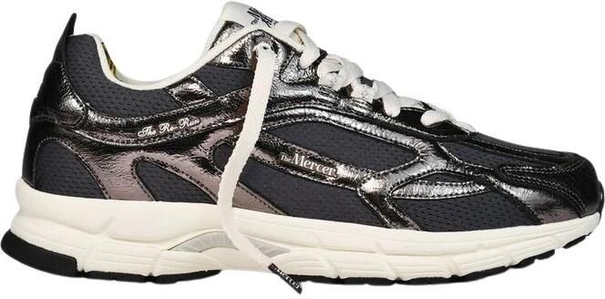 MERCER AMSTERDAM Lage Sneakers Dames The Re-run Cracked Mesh Grijs