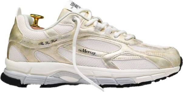 MERCER AMSTERDAM Lage Sneakers Dames The Re-run Metallic Maat: 38 Materiaal: Textiel Kleur: Wit