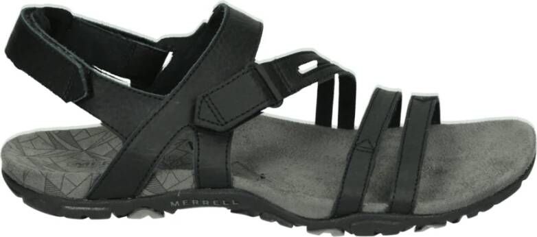 Merrell Sportieve Sandalen Zwart Leren Bovenkant