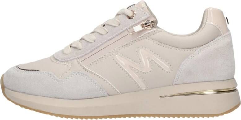 Mexx Beige Leren Lage Sneakers Lenthe Beige Dames