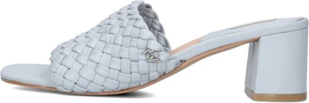 Mexx Blauwe Leren Muiltjes Jalara Blue Dames