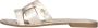 Mexx Gouden Lisa Leren Slippers met Diamanten Yellow Dames - Thumbnail 3
