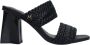 Mexx Zwarte Leren Muiltjes Lilah Black Dames - Thumbnail 3