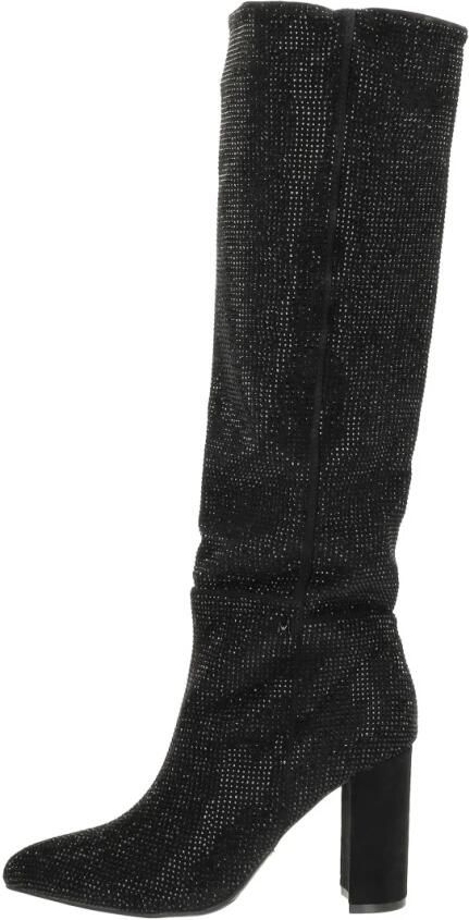 Mexx Zwarte hoge laarzen met strass-stenen Black Dames - Foto 7