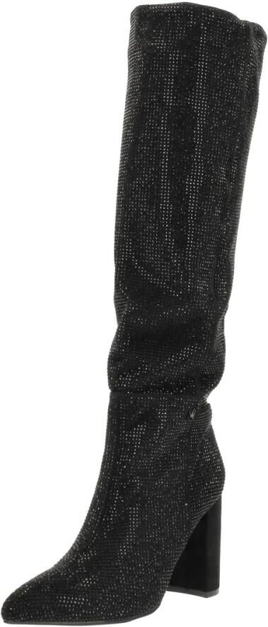 Mexx Zwarte hoge laarzen met strass-stenen Black Dames - Foto 8