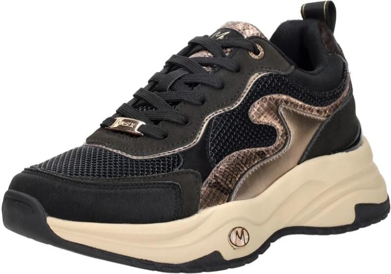 Mexx Palma Ora chunky imitatieleren sneakers zwart bruin - Foto 9