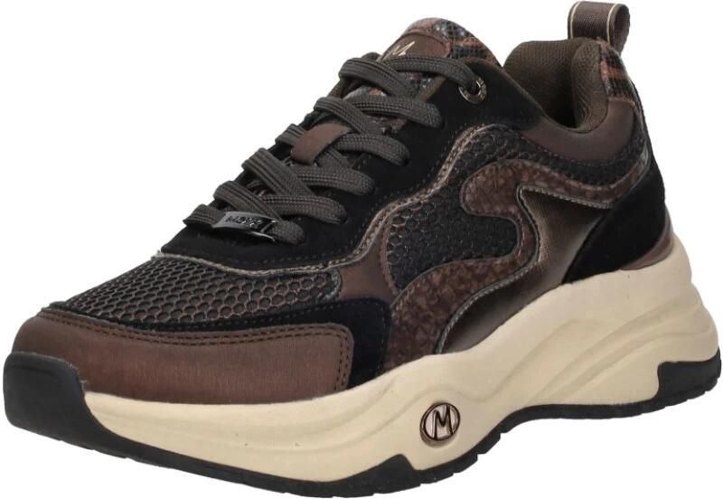 Mexx Palma Ora chunky imitatieleren sneakers bruin zwart - Foto 9