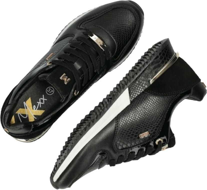 Mexx Fleur Lage sneakers Leren Sneaker Dames Zwart - Foto 7