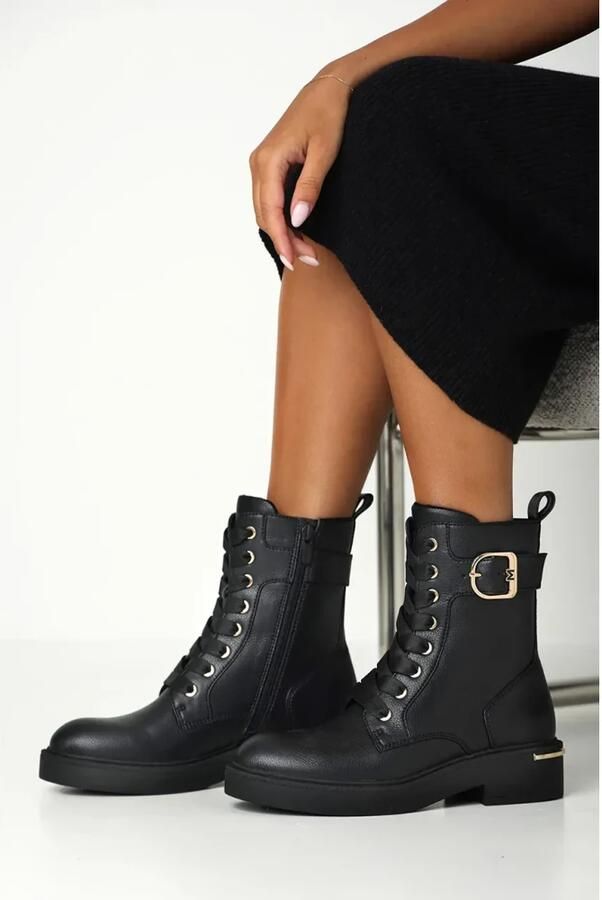 Mexx Enkellaars Premium Kasia Zwart Dames - Foto 9