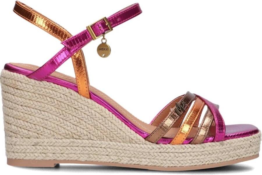Mexx Noemi Pakina Sandalen Met Sleehak Dames Paars - Foto 5