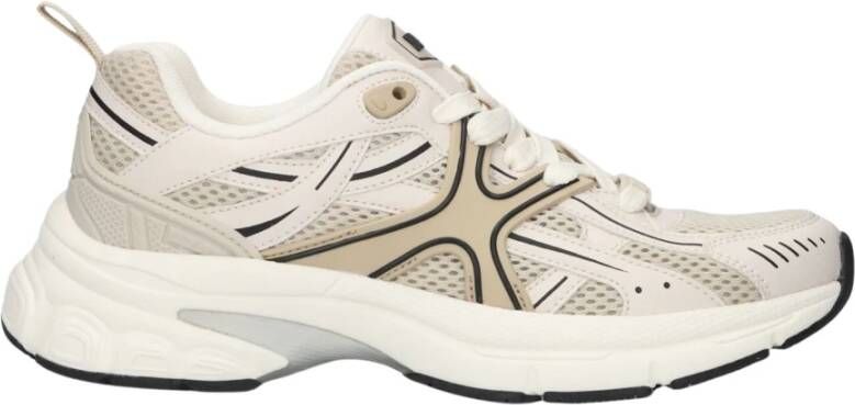 Mexx Sportieve Runner Sneaker met Beige Accents Beige Dames - Foto 3