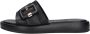 Mexx Zwarte Leren Look Slipper LIV Black Dames - Thumbnail 3