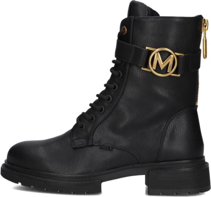 Mexx Zwarte Leren Veterschoenen