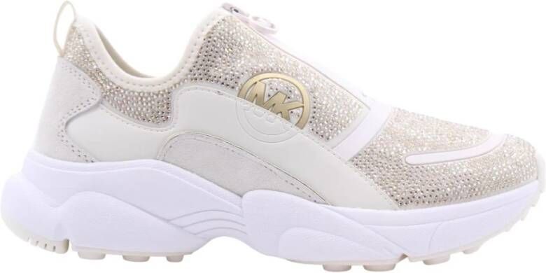 Michael Kors Alzano Stijlvolle Sneakers voor Vrouwen Beige Dames - Foto 2