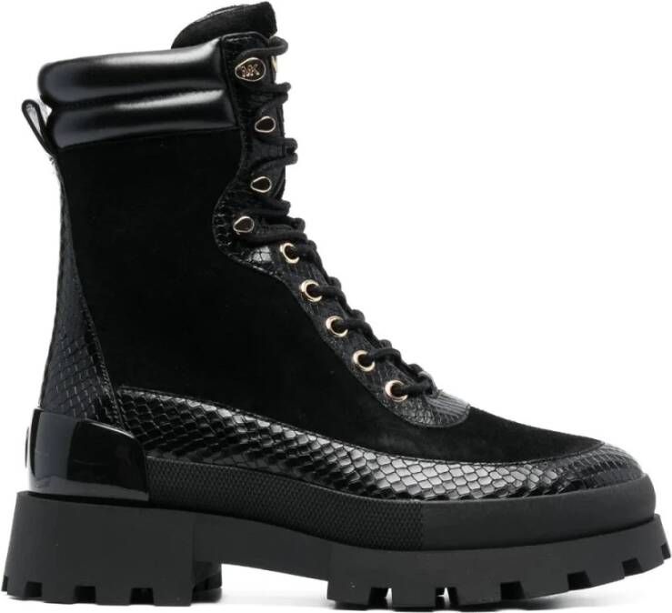 Michael Kors Rowan Lace-Up Zwarte Bootie Vrouw Black Dames