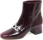 Michael Kors Bordeaux Leren Enkellaars - Thumbnail 1