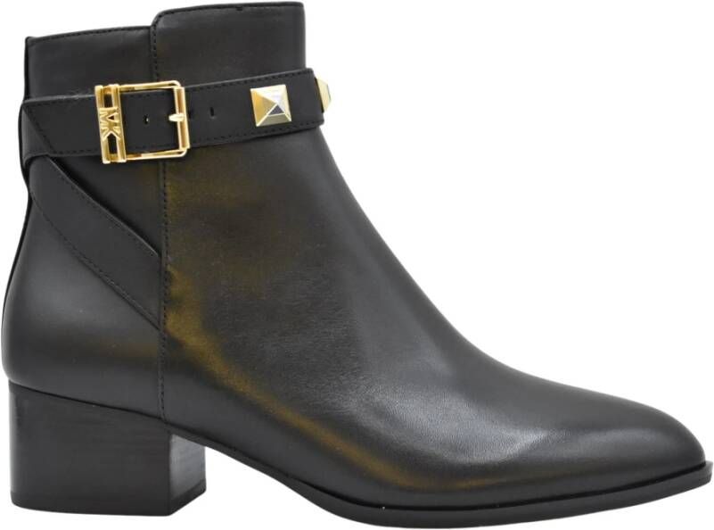 Michael Kors Britton Ankle Boot Leather Black Zwart Dames