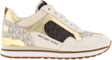Michael Kors Bruin en Goud Wilma Sneakers Beige Dames