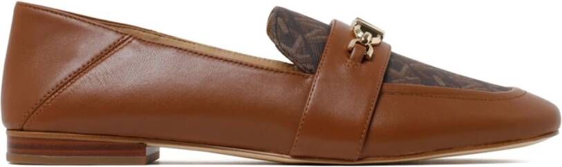 Michael Kors Bruin Leren Loafers Brown Dames