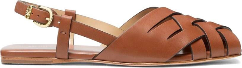 Michael Kors Bruin leren sandalen Irene stijl