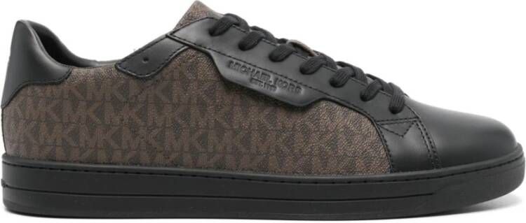 Michael Kors Bruin Leren Sneakers met Monogram Patroon