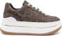 Michael Kors Hayes Empire Signature Logo Platform Sneaker Brown Dames - Thumbnail 1