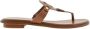 Michael Kors Aubrey Cutout Leather T-Strap Sandal Brown Dames - Thumbnail 1