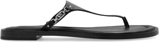 Michael Kors Daniella leren flip-flops Black Dames