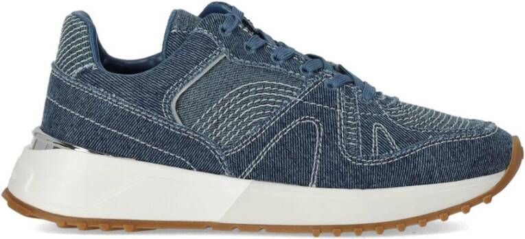 Michael Kors Denim Jaime Sneaker met Zilveren Plaat