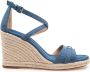 Michael Kors Denim Sleehak Sandaal met Jute Sleehak - Thumbnail 1