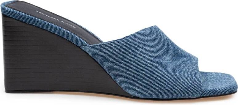 Michael Kors Denim Sleehak Sandaal Slip-On Hakken