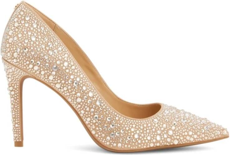 Michael Kors Gouden Rhinestone Alina Flex High Pumps Yellow Dames