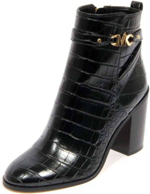 Michael Kors Embossed Croc Heeled Boots