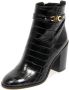 Michael Kors Embossed Croc Heeled Boots - Thumbnail 1